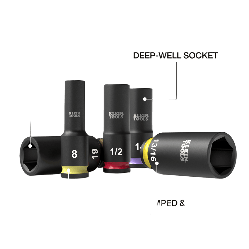 Juego de Dados de Impacto KNECT™ (M) / 3/8" Drive Profundo / SAE y Métrico / 23 Piezas / Adapters Multi-Propósito / MODbox™ Case