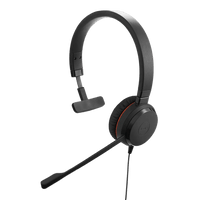 Jabra Evolve 20 Mono con Conexión USB C/A, Micrófono con Cancelación de Ruido de Ultima Generación, Configuración Plug and Play, Certificación Microsoft Teams (4993-823-169)