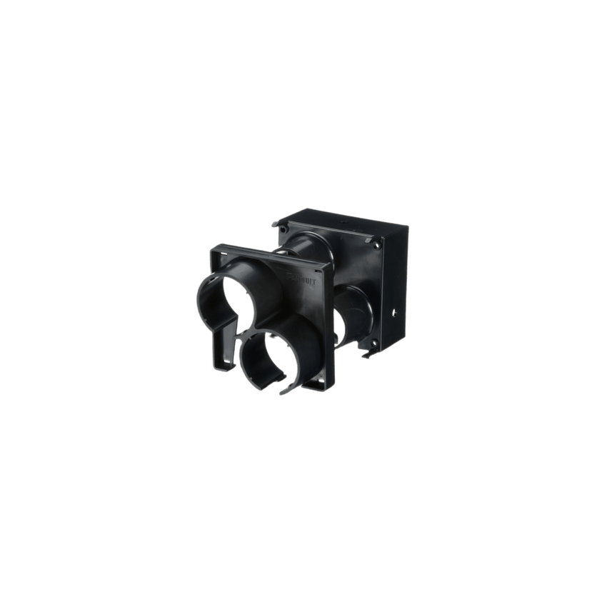 Tapa con 2 Salida a Tubo Corrugado de 1.5in (38mm), Para uso con Canaletas 4X4 FiberRunner™, Color Negro