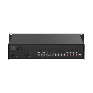 Amplificador de audio | 2 zonas de 250W  | 100V/70V | Calendarización de eventos | Biblioteca de Materiales de Audio | Entrada de Alarma | Hik-connect /Hikcentral profesional