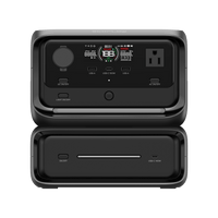 EcoFlow River 3 Plus | Estación de Energía Portátil 572Wh Litio LFP / 4 AC 800W (Max. 1600W) / 1 USB-C 100W / 3 USB -A 12W / Cargador de Coche 10A, 126W Max. / Conectividad WiFi y Bluetooth (App) / Carga Solar 220W Max.