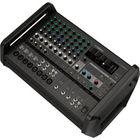 Mezcladora de Audio Amplificada | 12 Canales | Amplificador de Alta Eficiencia 2x630W | Efectos Integrados | 4/8 Ohms