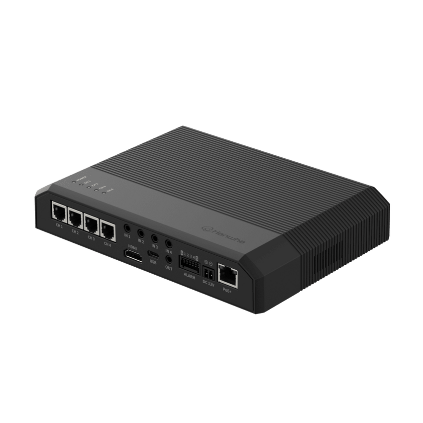 Modulo para camaras pinhole lentes remotos AI 4 Canales 2MP / Análisis Inteligente IVA / WiseStream AI / 4 Entradas Audio / PoE+ / Secure Element FIPS 140-3