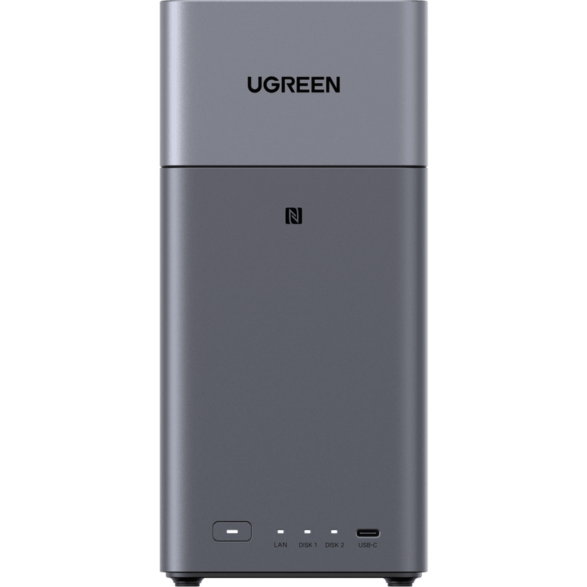 NAS UGREEN NASync DH2300 / Procesador RK3576 / 4GB  / 32GB eMMC / 2 Bahías SATA / JBOD-Basic-RAID 0-RAID 1 / Puerto HDMI 4K / 1 GbE / USB 3.2 Gen 1 Type-C / Detección NFC