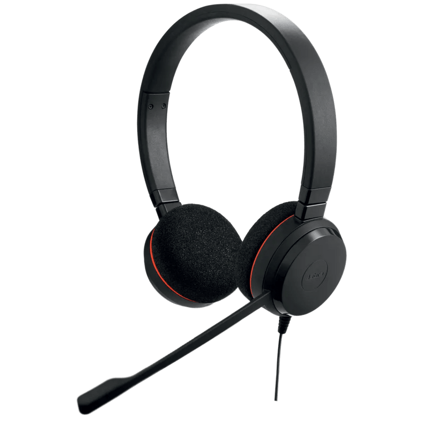 Jabra Evolve 20 DUO con Conexión USB C/A, Micrófono con Cancelación de Ruido de Ultima Generación, Configuración Plug and Play (4999-823-169)
