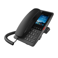 Tel�fono IP Hotelero Wi-Fi 6 / Pantalla IPS 3.5" 320x480 / 2 L�neas SIP / 5 Teclas Programables / Puerto USB-A / PoE 802.3af / Audio HD / Dise�o Negro