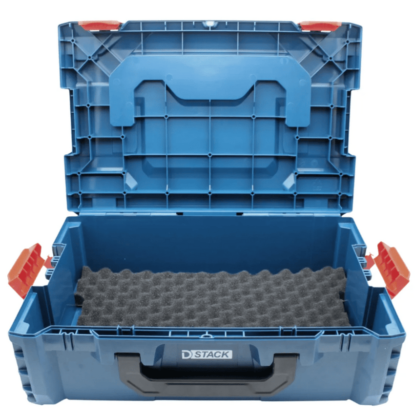 Malet�n R�gido Apilable para Herramientas / Pl�stico de Alta Resistencia / Dise�o Modular 46 x 17 x 32 cm (18.1 x 6.7 x 12.6 in) / Asas Ergon�micas / 4 Cierres de Seguridad
