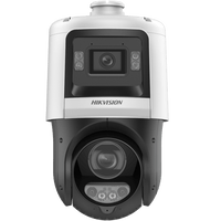 [TandemVu] PTZ IP 4 Megapixel + Cámara Fija 4 Megapixel / 25X Zoom / 100 mts IR + 30 mts Luz Blanca / IP67 / ACUSENSE / PoE+ / 2 Micrófonos Integrados y Bocina / Alerta Audible y Luz Estroboscopica / Alarmas I/O / DARKFIGHTER / Micro SD
