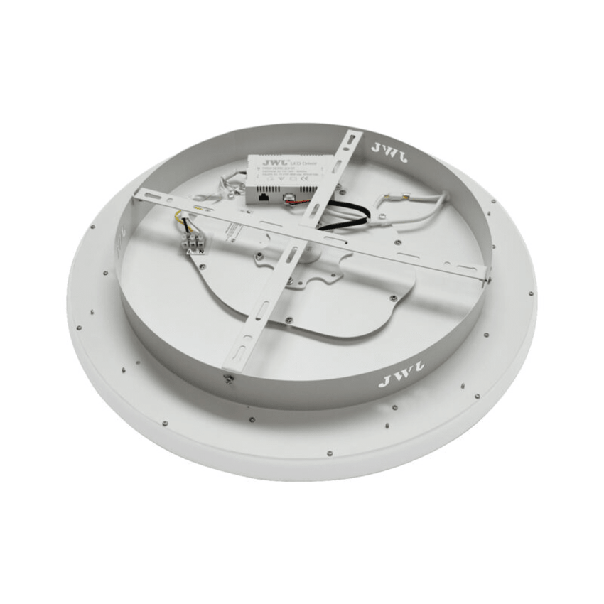 Ventilador de Techo con Luminario LED de 110 V CA 50/60 Hz /  88 W / 3 Tonos de Luz (6500 - 4 000 - 2 700 K) / Diámetro 500 mm / 6 Velocidades / Dimeable.
