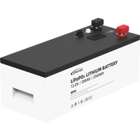 Batería de litio LiFeO4 12.8Vcc, 200Ah, 2.56Kwh, Pantalla LCD para Monitoreo Local, Carcasa Metálica