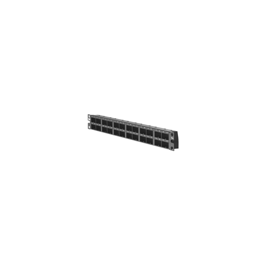 Panel de Parcheo Modular Mini-Com (Sin Conectores), Plano, Blindado, Alta Densidad, de 48 Puertos, 1UR