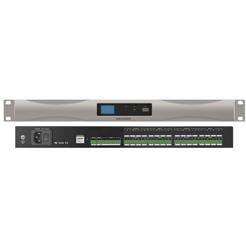 Procesador de Audio Digital DS-QAPPR0808-D / 8 Entradas 8 Salidas / 32-bit DSP / 24bit/48KHz / Matriz de Mezcla / 100 Escenas Almacenables / Interfaz Gráfica Intuitiva