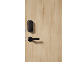 Cerradura Inteligente con Huella Digital LNDU HK01W / WiFi Integrado / Compatible Apple HomeKit / Teclado Táctil / 8 Baterías AA / Escaneo iPhone-Apple Watch-Fob / Bloqueo Manual y Automático / Exterior IP54