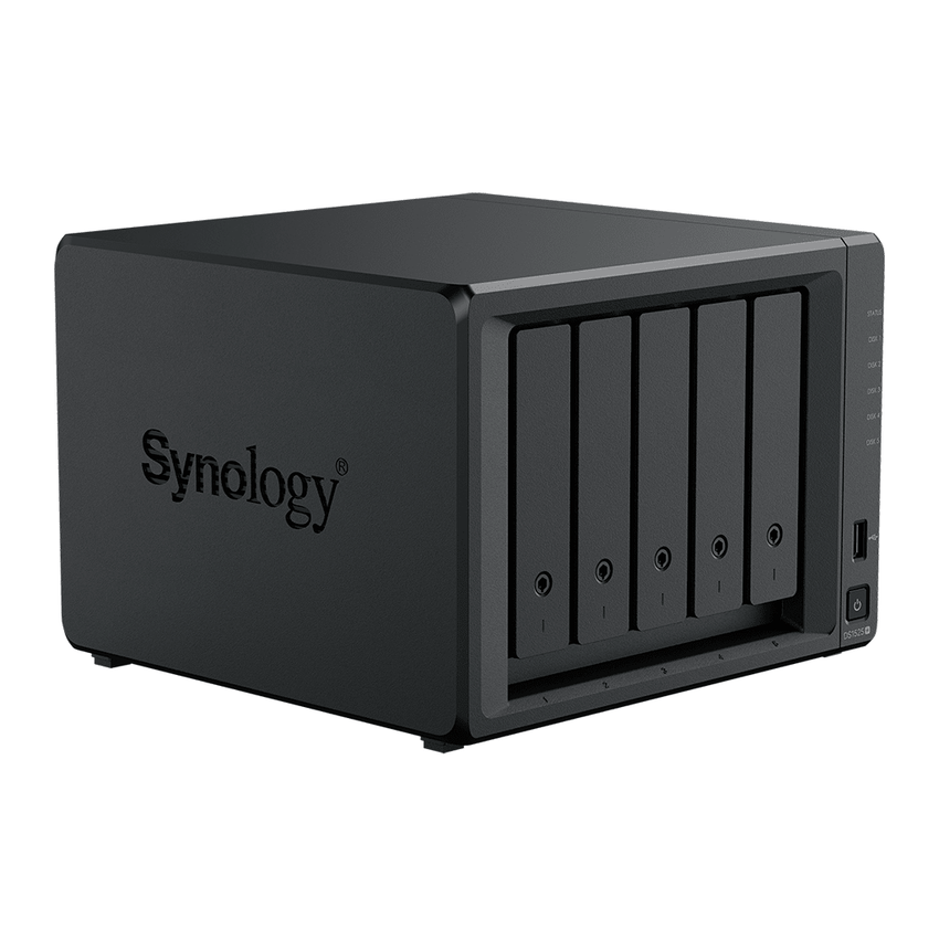 NAS DiskStation DS1525+ | 5 Bahías | Expansión hasta 15 Bahías | 2 Puertos 2.5GbE | Soporte 10GbE | Almacenamiento en Caché SSD | Hasta 300 TB de Capacidad | Compatible con Virtualización y Vigilancia.
