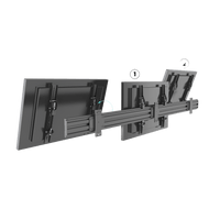 Soporte de Pared para TV / Riel Triple 400T / Capacidad 110 lbs (50 kg) / Compatible 32"-65" / VESA 100x100-600x400 mm / Ajuste Ángulo 5°-15° / Montaje Profesional