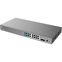 Switch de Red Empresarial L2++ / Serie GWN7800 Pro / 16 Puertos Gigabit PoE 250W / 2 Puertos SFP+ / Gestión Cloud GDMS / VLAN 4K / QoS Avanzado / Seguridad Integral