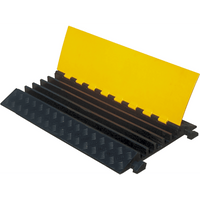 Protector de Cable de 5 Canales / Base de Goma y Tapa de Plástico / Capacidad 4.6 Toneladas / Canal 38x35MM / Longitud 90 cm / Amarillo y Negro