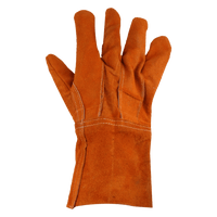 Guantes de Carnaza Largo/ Refuerzo en Palma / Resistente a Abrasión y Temperaturas Moderadas.