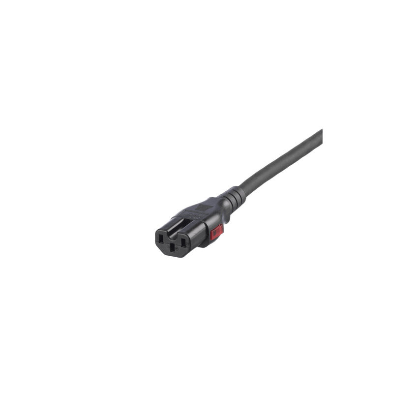 Cable de Alimentación Eléctrica Con Bloqueo Doble de Seguridad, de IEC C14 a IEC C13, 6 ft. de Largo, Color Negro, Paquete de 10 Piezas