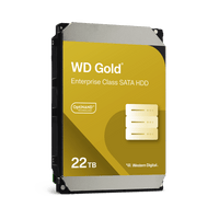 Disco Duro Empresarial WD Gold / SATA 6 Gb/s / 22 TB / 7200 RPM / Tecnología HelioSeal / ArmorCache / 5 Años Garantía / 2.5M Horas MTBF