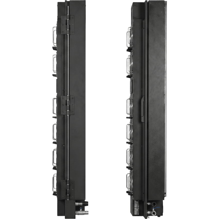 Enfriador de Puerta Trasera para Rack 42U / 800W Agua Refrigerada / 12 Ventiladores DC Hot-Swap / Ethernet SNMP Modbus / Hoffman RackChiller RDHX PRO