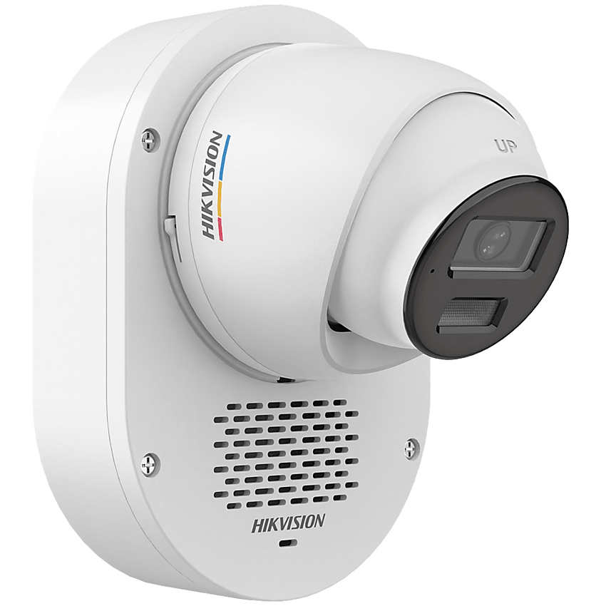 Cámara Turret TURBOHD 2 Megapixel (1080p) / Imagen a Color 24/7 con Apertura F1.0 / Audio Bidireccional y Sirena / Luz Blanca e IR 40 m (131.2 ft) / IP67 / Smart-Hybrid Light / 3D DNR
