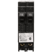 Interruptor automático DUPLEX enchufable tipo QT 2 polos, 20-20 amp