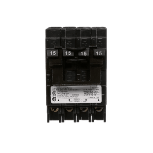 Interruptor automático TRIPLEX enchufable tipo QT 2 polos simples, 1 polo doble, 15-15 amp