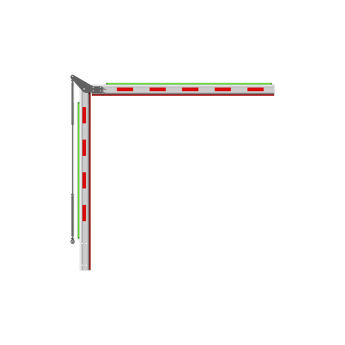 Brazo Articulado 3 mts (1.5+1.5) con Iluminación para Barreras Hikvision Serie DS-TMG320