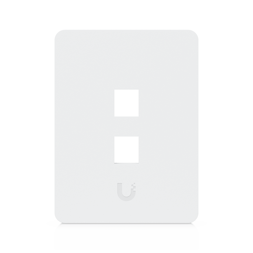 Placa de Pared Vertical Universal para Keystone de 2 Puertos con Cubierta Pintable, Acabado Personalizable, Paquete con 4 Piezas