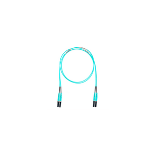 Jumper de Fibra Óptica Multimodo 50/125 OM4, LC-LC Duplex, OFNR (Riser), Color Aqua, 12 Metros (39.37 Pies)