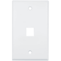Placa de Pared (Face Plate) / 1 Puerto / Color Blanco / Caja con 20 Piezas / ABS