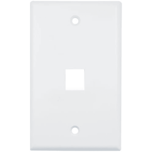 Placa de Pared (Face Plate) / 1 Puerto / Color Blanco / Caja con 20 Piezas / ABS