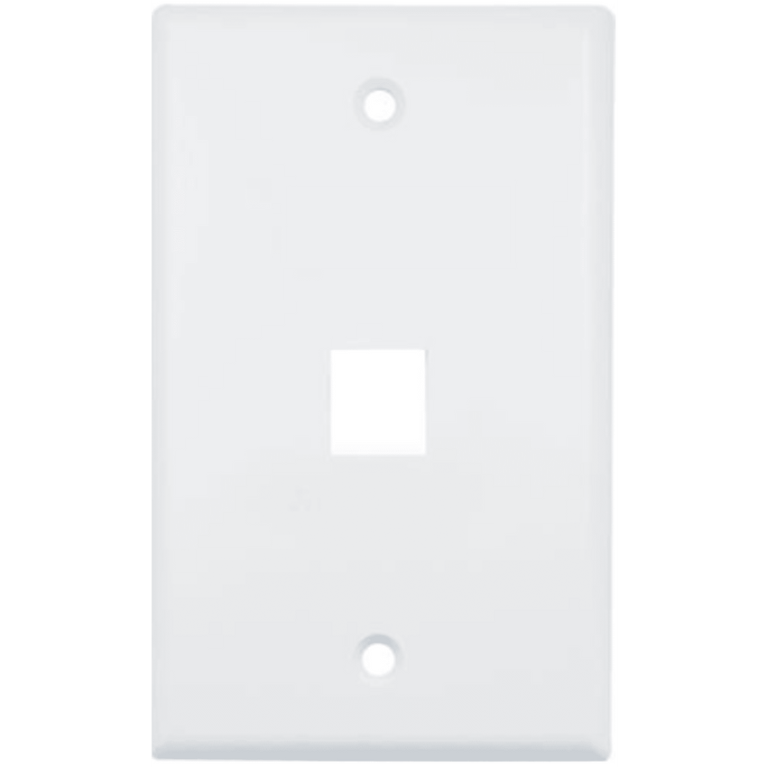 Placa de Pared (Face Plate) / 1 Puerto / Color Blanco / Caja con 20 Piezas / ABS