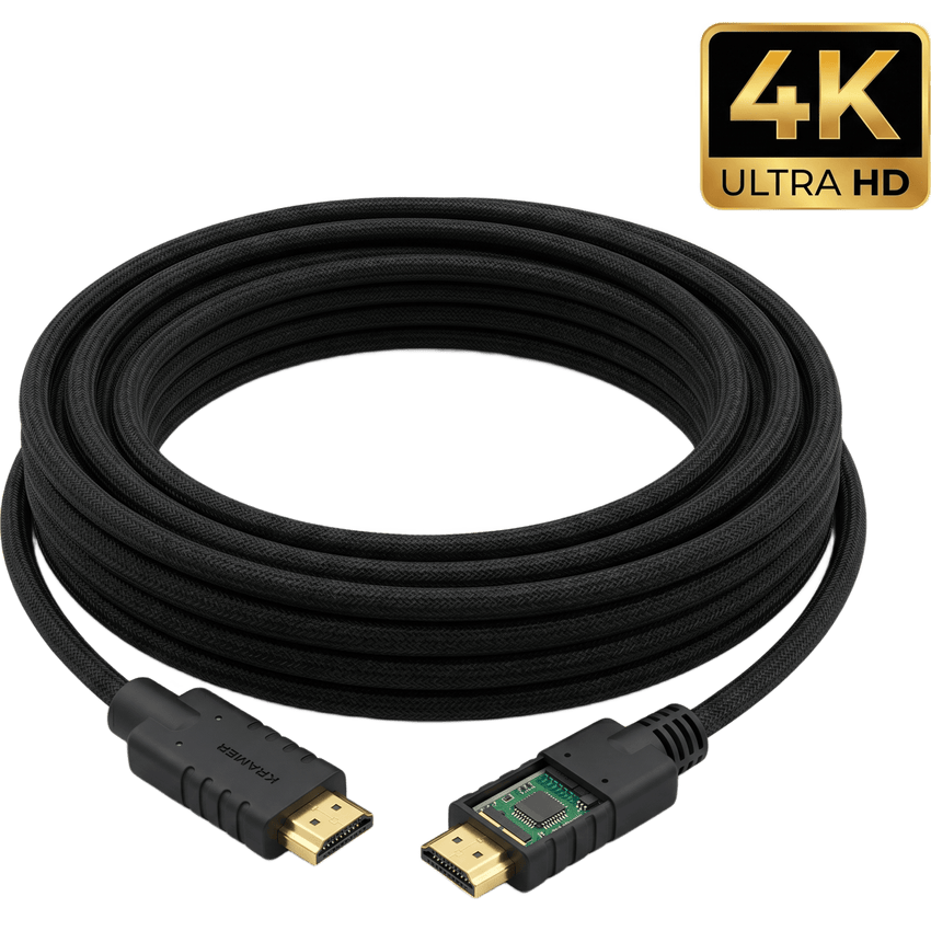 Cable HDMI Activo 4K a 60Hz | HDR, Triple Blindaje, K-Lock | CA-HM (20 mts / 66 ft)