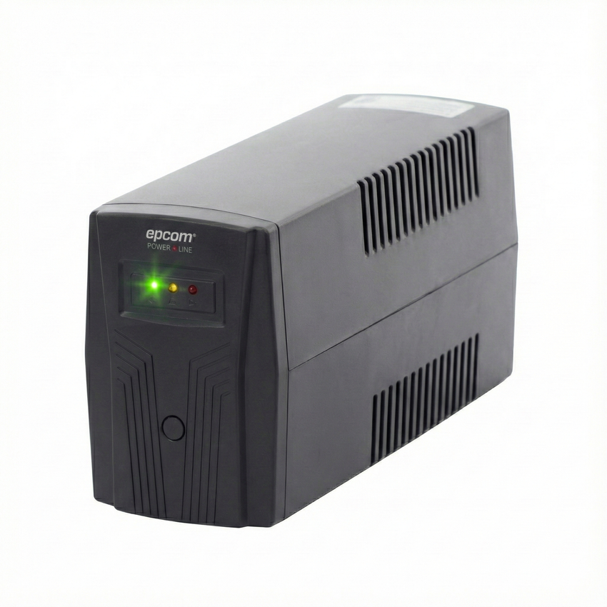 UPS de 850VA/510W / Topología Línea Interactiva / Entrada y Salida 120 Vca / Regulador de Voltaje AVR 80-150 Vca / Clavija NEMA 5-15P / 4 Tomas NEMA 5-15R /Sin RJ11 ni RJ45
