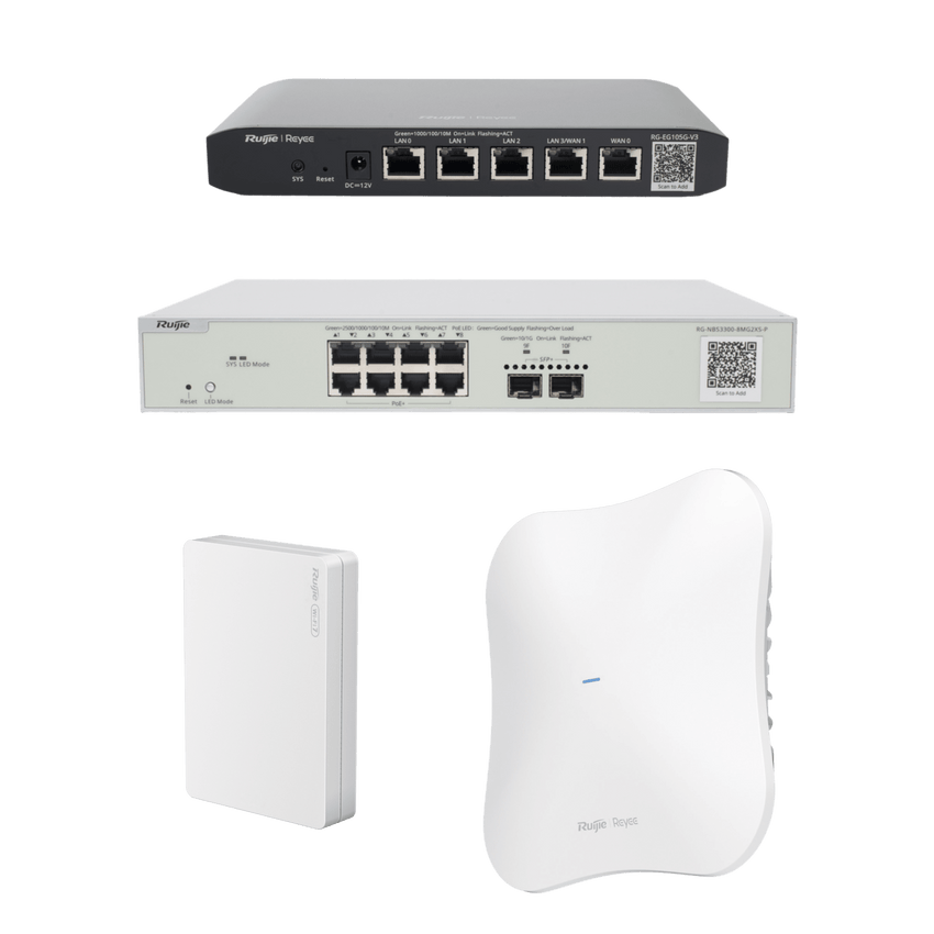 Equipos Ruijie DEMO Ideal para Probar Integraciones de Redes Business y Enterprise con WiFi 7