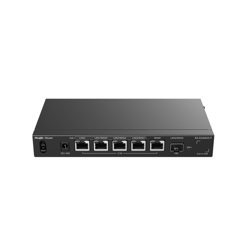 Router Core Balanceador PoE con Función SD-WAN, Hasta 110W, 1 puertos LAN , 5 puertos LAN/WAN Multi-gigabit,  Un SFP+ LAN/WAN,1 Puertos WAN Multi-gigabit 2.5G, hasta 400 clientes .