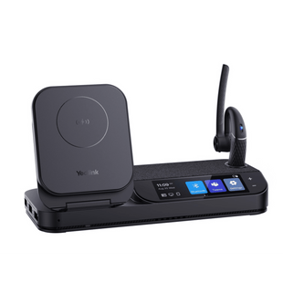 Auricular Bluetooth BH71 con Workstation de Yealink Con Pantalla Táctil de 3" con Cancelación de Ruido y Carga Inalámbrica para Smartphone