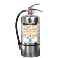 Extintor de Agua con Agente AVD de 6 Litros / Especializado en Baterías de Litio / Clase A / UL EX29073 / Cilindro Acero Inoxidable / Válvula Latón / 72s Descarga / 3-3.6 m Alcance
