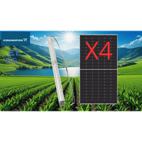 Kit De Bombeo Solar/ Bomba 1.4Kw / 4 Módulos Solares 610w