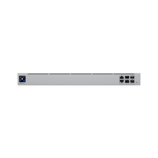 UniFi Enterpirse Router Empresarial de Alto Rendimiento / 12.5 Gbps IDS/IPS / Firewall de Capas Aplicativa / 5 Puertos WAN Máx. (1x25G SFP28, 1x2.5 GbE RJ45) / Conexión VPN Avanzada / Redundancia PSU Hot-Swappable / Montaje en Rack 1U