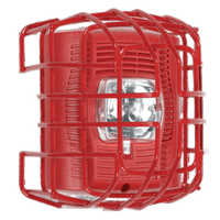 Protector De Rejilla Anti Vandalismo Y Golpes Accidentales, Color Rojo, Para Sirenas/Estrobos/Bocinas System Sensor, Montaje En Superficie, 7.49"Altox6.74"Anchox6.09"Profundidad
