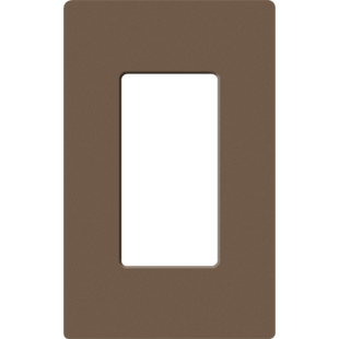 Placa de pared 1 espacio, para atenuador (dimmer), apagador ó control remoto inalámbrico LUTRON.