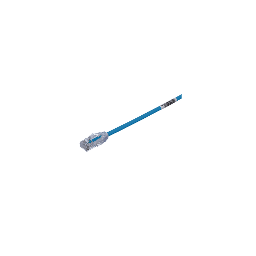 Cable de Parcheo UTP Cat6A, CM/LSZH, Diámetro Reducido (28AWG), Color Negro, 2.13 Metros (7 Pies)