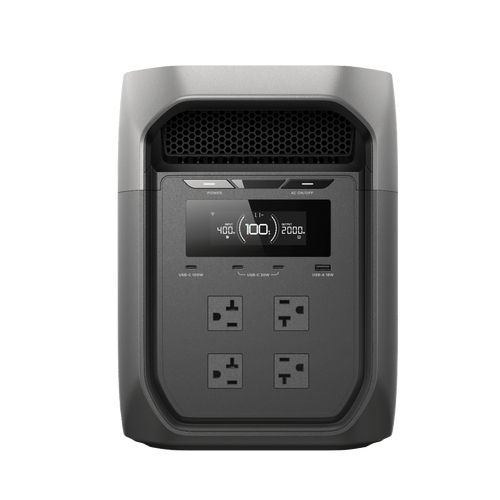 Estación de Energía Portátil EcoFlow DELTA 3 MAX, 2048Wh, Batería LiFePO4, Salida 2400W (Surge 4800W)