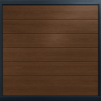 Puerta de Garage de Alta Calidad / Linea Central / Imitacion madera / oscura / 8x8 pies / AISLADA / Estilo Americana.