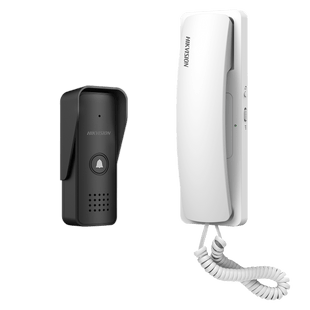 Kit de Audioportero Analógico a 2 Hilos / Apertura de 2 Puertas / Diferentes Tonos y Volúmenes de Timbre / Protección IP55