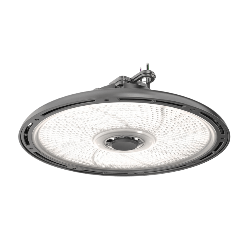Luminaria LED High Bay Redonda REBL / 24 000- 27 000 -30 000 Lúmenes / 150-170-200W / 3500K-4000-5000 K CCT Switchable / IP66 NEMA 4X / IK10 / UVOLT 120-347V / DLC Premium