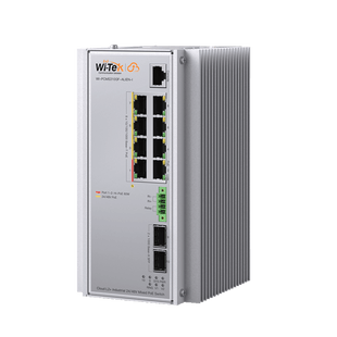 Switch Industrial Administrable Gigabit con 2 Puertos PoE bt + 6 Puertos PoE af/at o 24 V Pasivo + 2 SFP Gigabit, 240 W